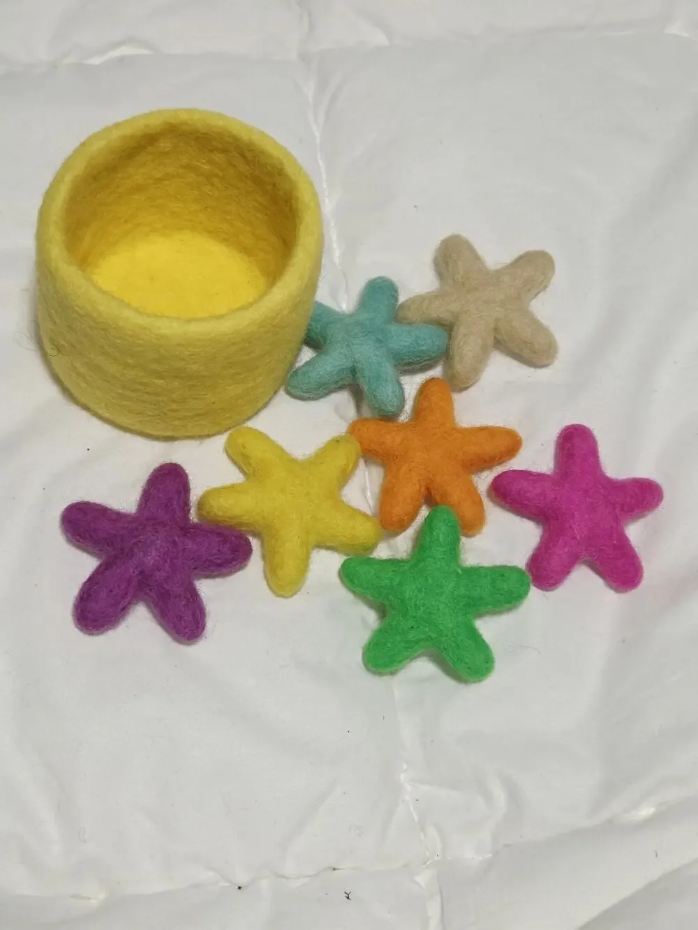 Lovevery Transfer Wool Felt Stars Felt Basket Play Kit No Tweezers Baby Learning